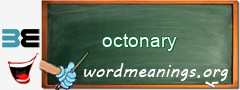 WordMeaning blackboard for octonary